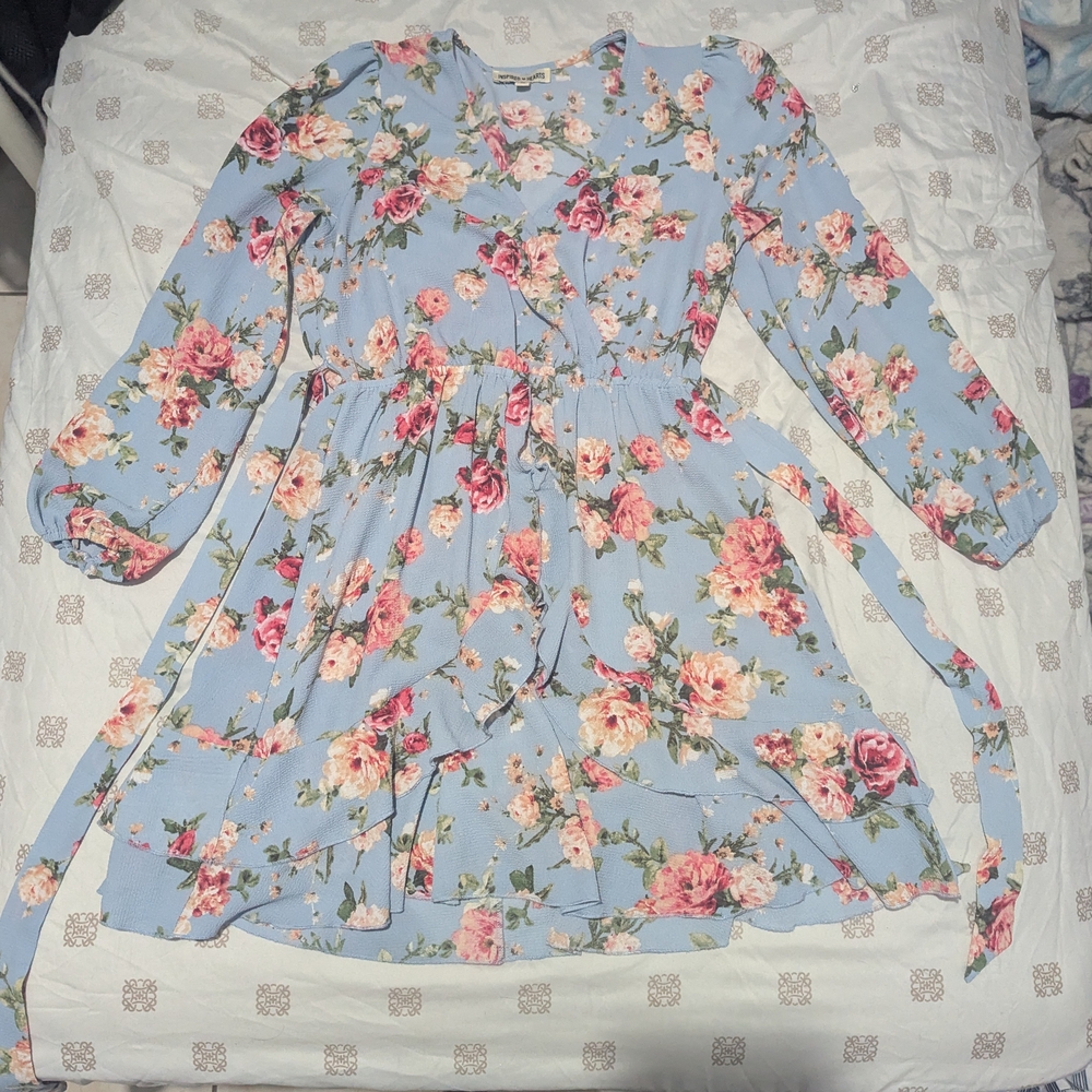 Floral Blue Dress